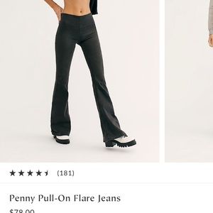 Free People Penny Pull-On Flare Jeans NWOT